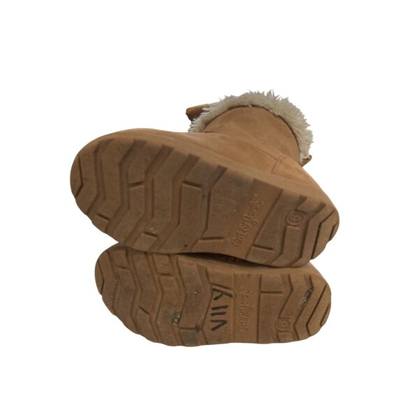 Cat & Jack Toddler size 6 Brown Faux Fur Lining Side Zipper Closure Boots shoes - Picture 6 of 7